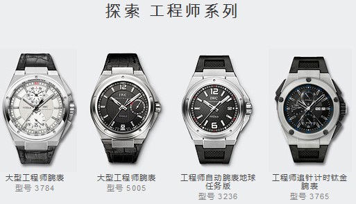工程师手表(腕表)万国iwc ingenieur family系列简介